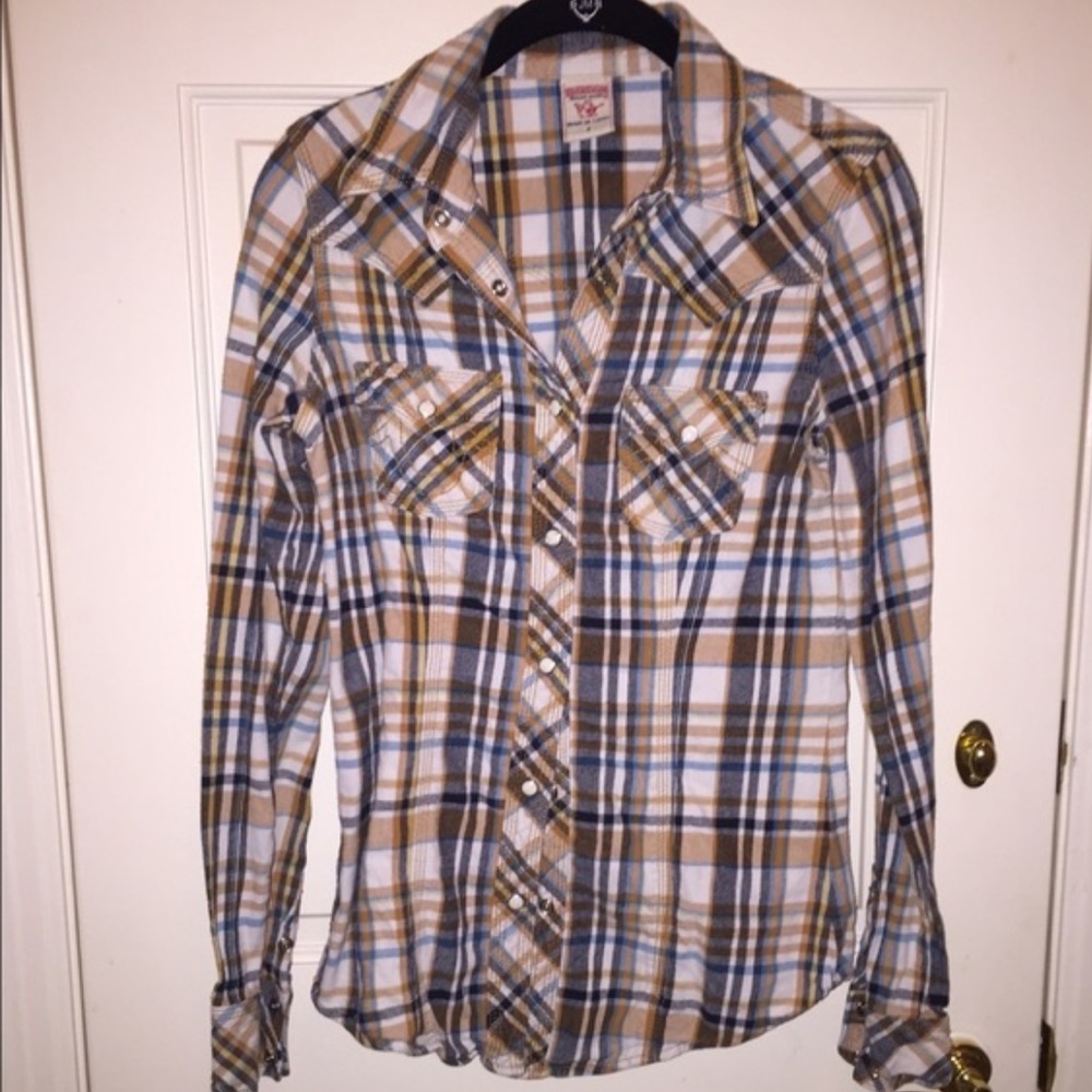 TRUE RELIGION about and yellow flannel